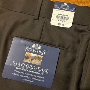 Pleated w/cuffs, self-adjusting waistband and washable. smoke and pet free home